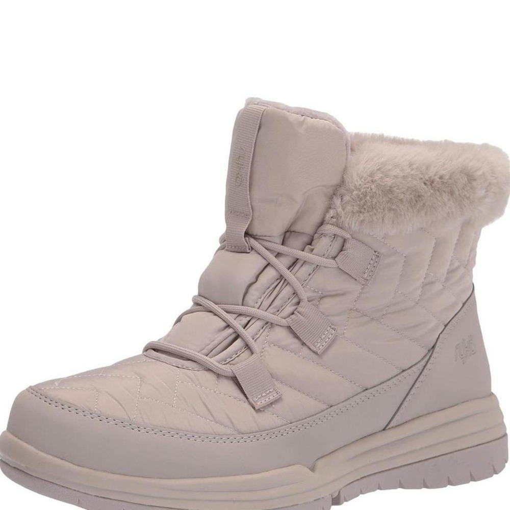 Ryka Akron Womens Winter Boots Beige Taupe Faux Fur Lined Snow Boots Size 6M